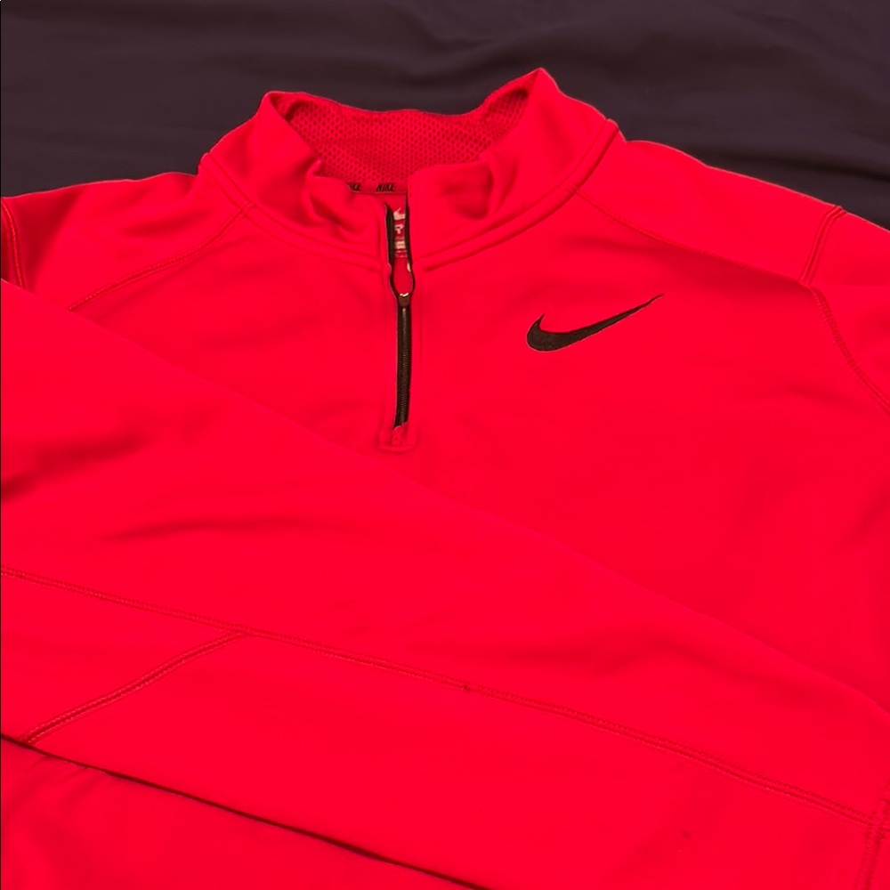 Nike Red Quarter-Zip Pullover